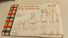 Vintage UNCUT Knit And Stretch Shorts Tops Boys Girls Size 2 4 6 Sewing Pattern  picture