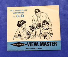RARE See World of Wonders in 3-D Sawyer's view-master Reel Packet List India picture