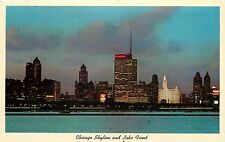 Chicago IL Illinois Skyline on Lake Front Postcard picture