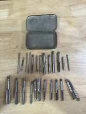 Vintage Lot Of 25 Precision Machining Bottom/Threading Taps And Drill Bits picture