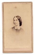 ANTIQUE CDV C. 1860s 2C CIVIL WAR TAX STAMP YOUNG LADY SAN FRANCISCO CALIFORNIA picture