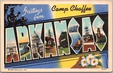 Camp Chaffee, ARKANSAS Large Letter Postcard Multi-View / Curteich Linen - 1942 picture