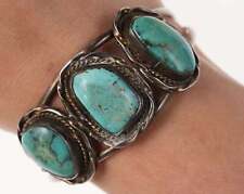 Vintage Navajo Sterling/turquoise cuff bracelet s picture