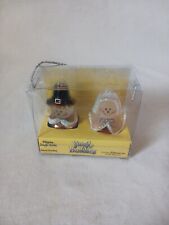 Christmas Ornament Pilgrim Jingle Buddies Snowmen Wings & Copper Bell NEW SEALED picture