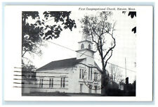c1950s First Congregational Church, Hanson Massachusetts MA Posted Postcard picture