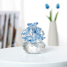 Blue Flower Figurine Ornament Spring Bouquet Wedding Decor Paperweight Gift picture