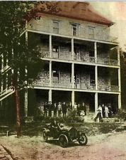 c1910 SABETHA KANSAS HOTEL AT SYCAMORE SPRINGS ROADSTER EARLY POSTCARD 44-80 picture