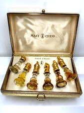 Deluxe VTG perfume bottle set/box. Six scents chess set, by Mary Chess.  1960s. picture