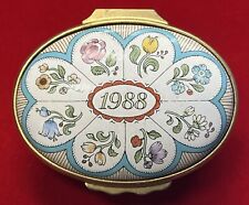 Halcyon Days English Enamels A Year to Remember 1988 Trinket Box picture