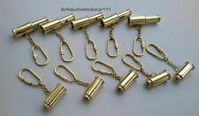 Lot of 50 Pcs Handmade Nautical Brass Antique Telescope Key Chain Key Ring Gift picture