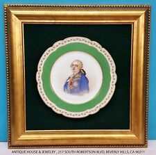 19th Century, 1846 French Porcelain Plate Depicting Louis XVI with Frame signed picture