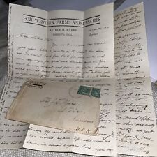 Antique 1919 Letter to Kansas From Lingayen Philippines Western Ranch Letterhead picture