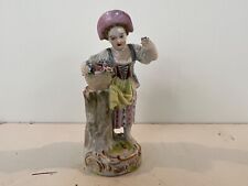 Vintage Carl Thieme Dresden Flower Girl with Basket Figurine picture