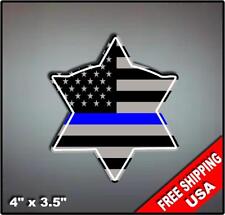 Sheriff 6pt Blue Line Star Police Law Enforcement Helmet LE 4
