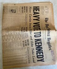 Vintage Newspaper with Kennedy Leading Election picture