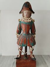 Harlequin, wooden sculpture,vintage, beautiful. Large. picture