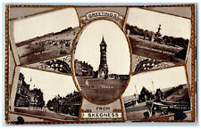 Lincolnshire England Postcard Greetings from Skegness 1926 Multiview Posted picture