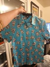 Disney Parks Star Wars Stormtroopers Light Blue Short Sleeve Button Up CR2 picture