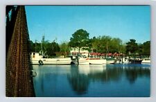 Ocean Springs MS- Mississippi, Inner Harbor, Antique, Vintage Postcard picture