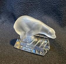 Vintage Goebel Crystal Polar Bear Paperweight Figurine with Label picture
