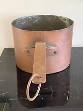 Vintage Large and Heavy Hammered Copper Cooking Sauce Pan Casserole picture