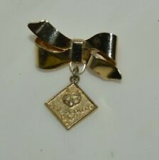 Nice Vintage Golden BSA Cub Scouts Den MOTHER Ribbon Brooch Pin RARE picture
