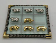 Vintage Metal Bull and Bear Market Tic Tac Toe-Finance, Wall Street  picture