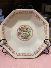 2 Antique 7 1/2 Chinese hand painted bowls with dragons Beautiful mint Condition picture