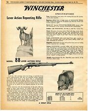 1958 Print Ad of Winchester Model 88 Lever Action Rifle picture
