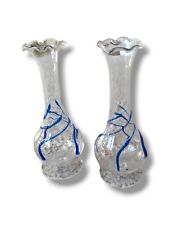 Vintage Blue And Clear Small Vases picture