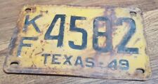 1949 TEXAS LICENSE PLATE VINTAGE RARE KF 4582 picture