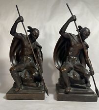 Rare Antique 1920s Jennings American Indian with Spear Bookends JB1699 picture