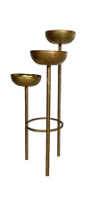 1960's Mid-Century Modern Brass Plated 3 Tier Candle Holder, Pillar/Votive 13