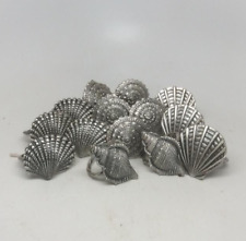 Beaulieu Vineyard BV Pewter Seashell Napkin Rings. Lot of 14. picture