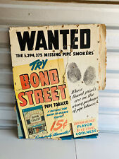WOW Rare Bond Street Pipe Cardboard Tobacco Sign Philip Morris SEE PHOTOS picture