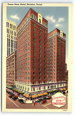 1930s HOUSTON TX TEXAS STATE HOTEL AIR CONDITIONED ADVERTISING POSTCARD P2124 picture