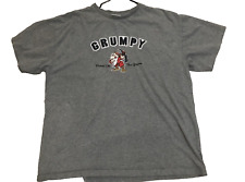 Vintage Walt Disney World Men's Gray Grumpy Tee Shirt XXL 100% Cotton Pull On picture