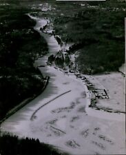 LG862 Original Photo ASH RIVER LOOKING WEST Scenic Minnesota Aerial View Water picture