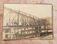 RARE Antique RPPC of Bridge Building In Greenfield, Mass. Fred H. Wheeler Family picture