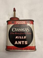 Vintage Cyanogas Can Empty American Cyanamid Co Poison Skull & Cross Bones USA picture