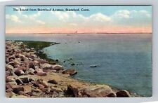 Stamford CT-Connecticut, Sound From Stamford Avenue Vintage Souvenir Postcard picture