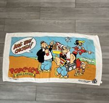 vtg popeye the sailor popeyes chicken and biscuits 1997 promo beach towel picture