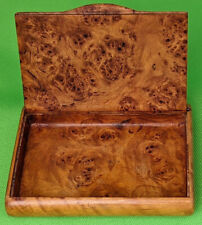 Antique Handmade Burl Wood Case, Vesta, Snuff - 3-1/4