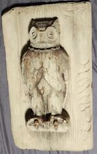 Vintage Owl Decoy Art Resin/Foam Carved Wood Look Weathered 27