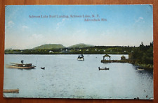Schroon Lake Boat Landing, Schroon Lake, NY postcard p/u 1912 SOUTH SCHROON picture