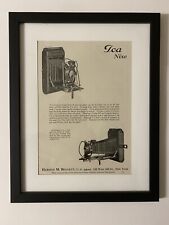 1920s Ica Nixe Camera Framed Antique Print Ad picture