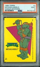 1989 Topps Teenage Mutant Ninja Turtles Stickers Michaelangelo #2 Series 1 PSA 9 picture