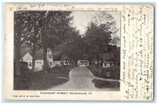 1906 Scenic View Pleasant Street Trees Road Felchville Vermont Vintage Postcard picture