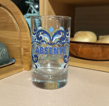 Absente Absinthe Blue Patterned Suspended Bubble Lowball Drink Glass Heavy picture