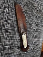 Vintage Western Boulder Co. Bird & Trout Knife with Leather Sheath picture